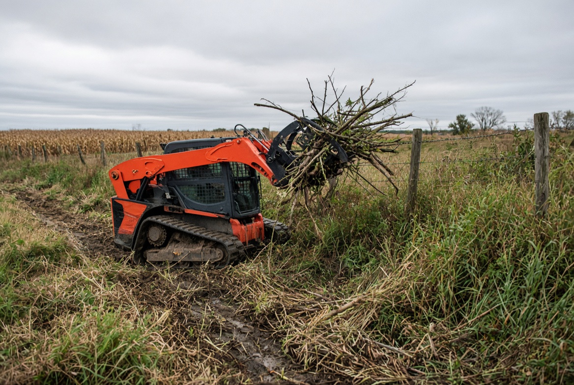 Ditch and fence line