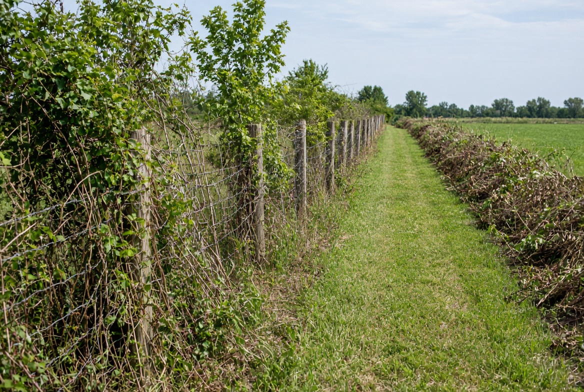 Before and after fence