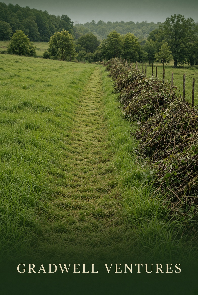 Cleared path along fence